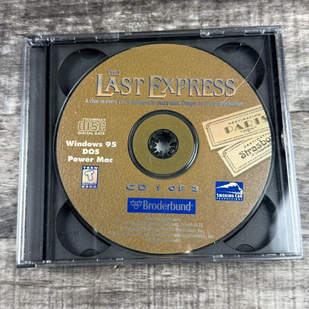 Vintage The Last Express Win 98 DOS Mac CD-ROM Game T Broderbund 3 Disc Big Box